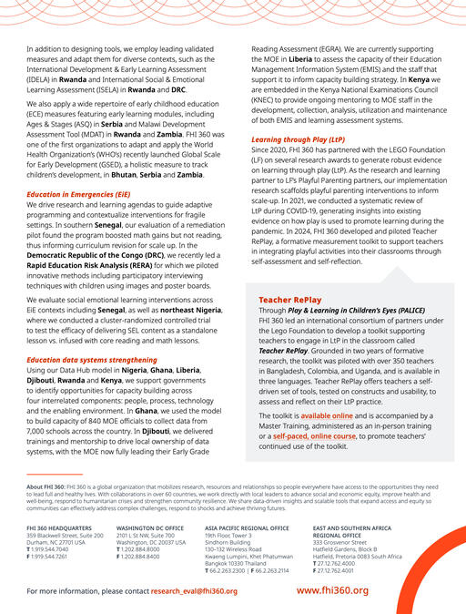 FHI 360 - CIES factsheet